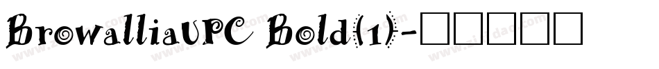 BrowalliaUPC Bold(1)字体转换